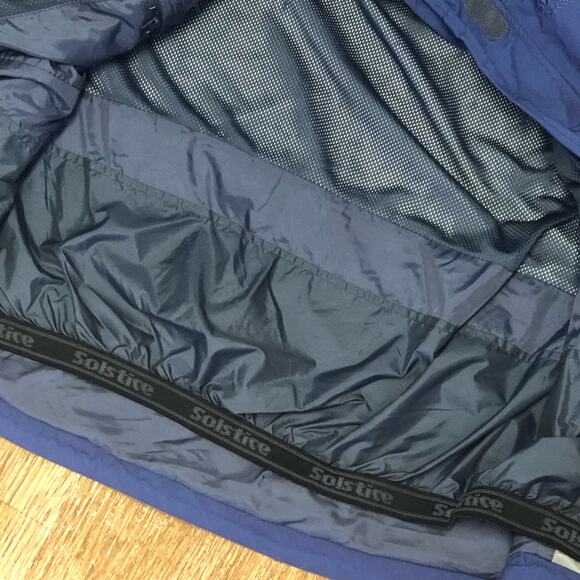 Solstice Microshed Blue Velcro Zippered Ski Snow Jacket Parka Size Large - Picture 11 of 16
